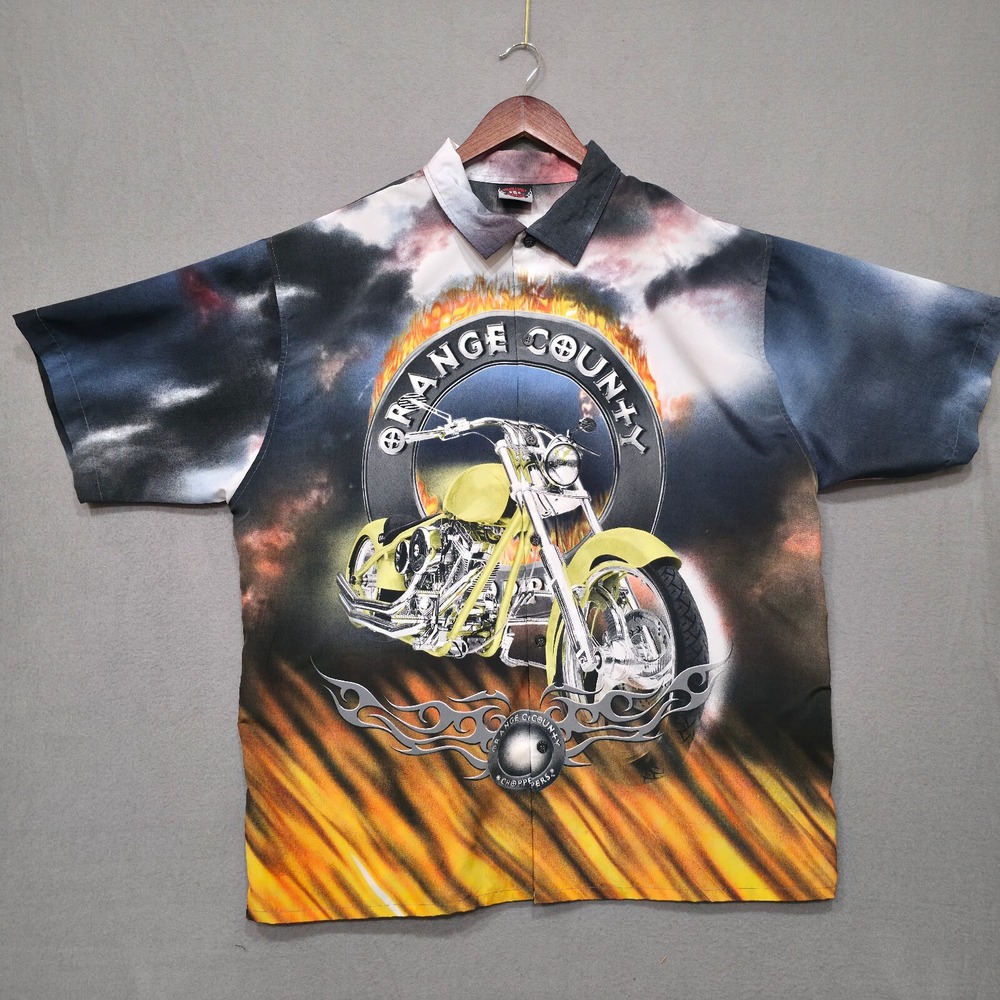 Orange County Choppers 2004‎ Mens Short Sleeve Button Up Shirt Size 3XL